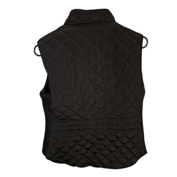 Down Puffer Vest Dress Barns Womens Fitted Quilted Navy Zip  Size Small - Picture 2 of 8